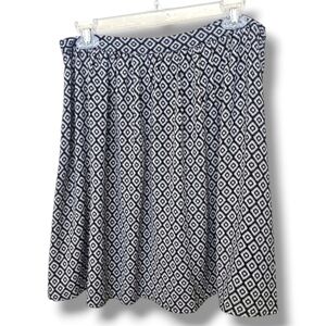 LOFT Print Button Front Skirt